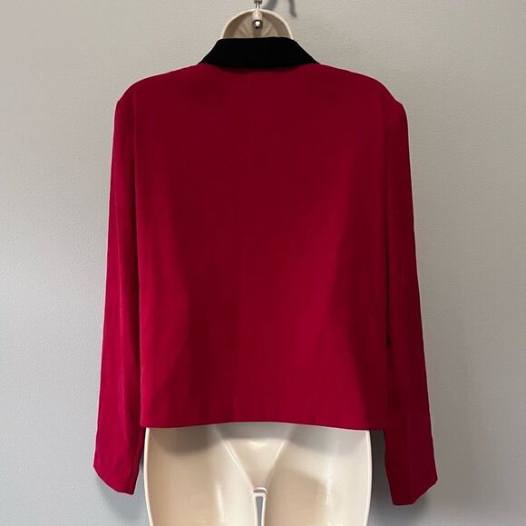 John Robert’s Red and Black Button Blazer Size 8 - Picture 4 of 6